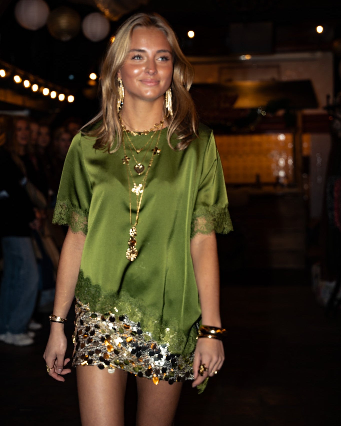 Misty Lace Top Green