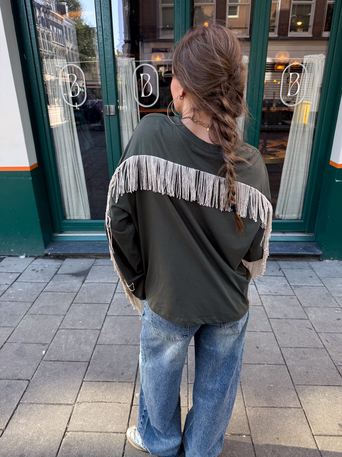 Molly Fringe Longsleeve | Army