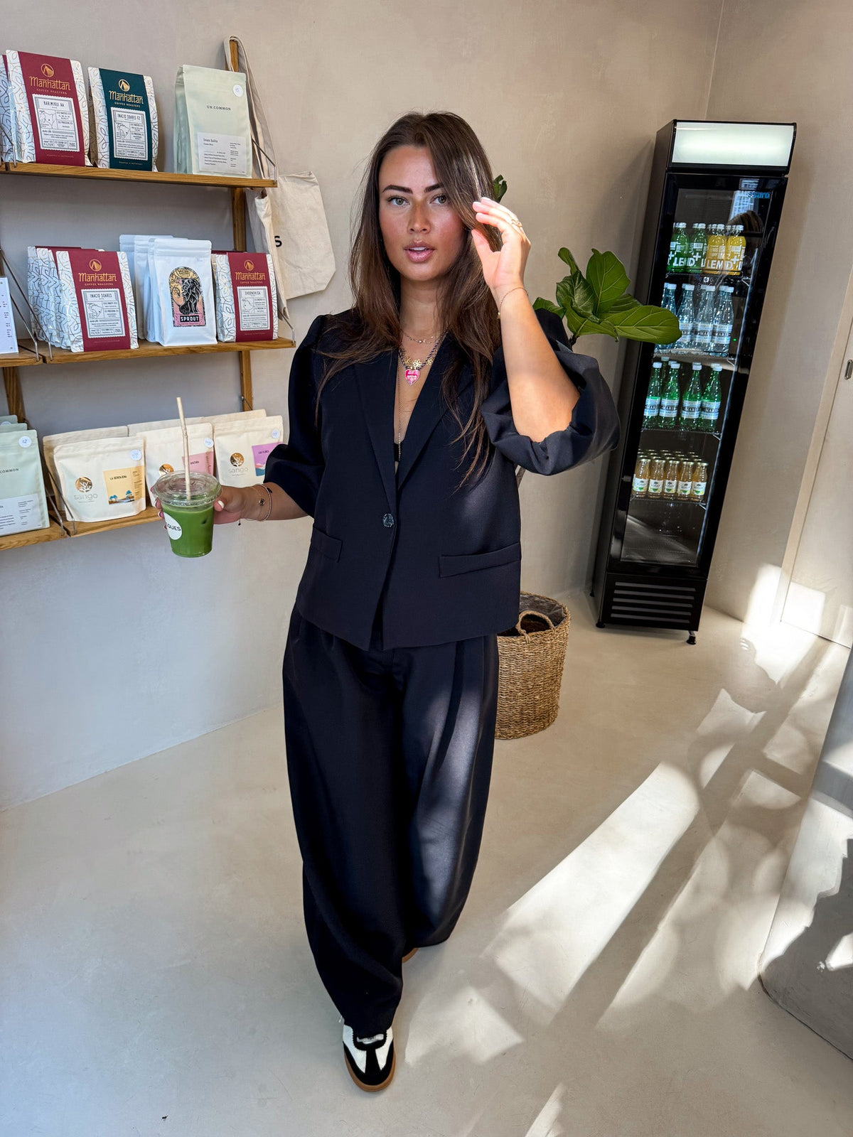 Nora Korte Mouwen Blazer | Black