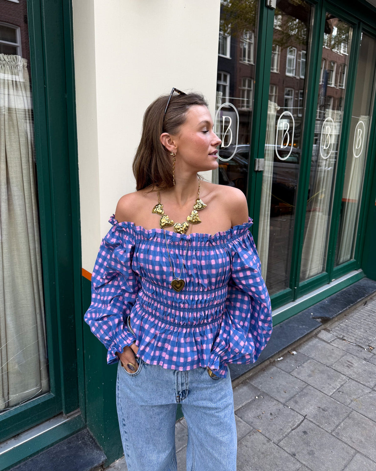 Nori Geruite Top | Cobalt