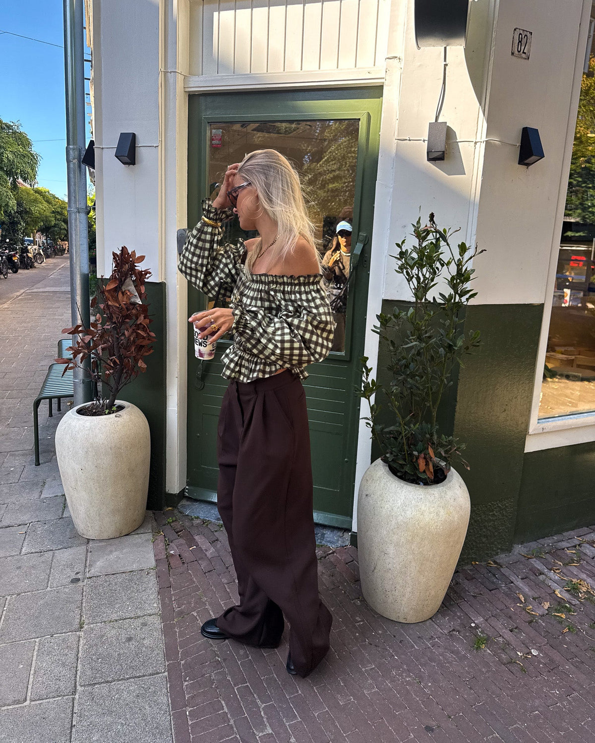 Nori Geruite Top Groen