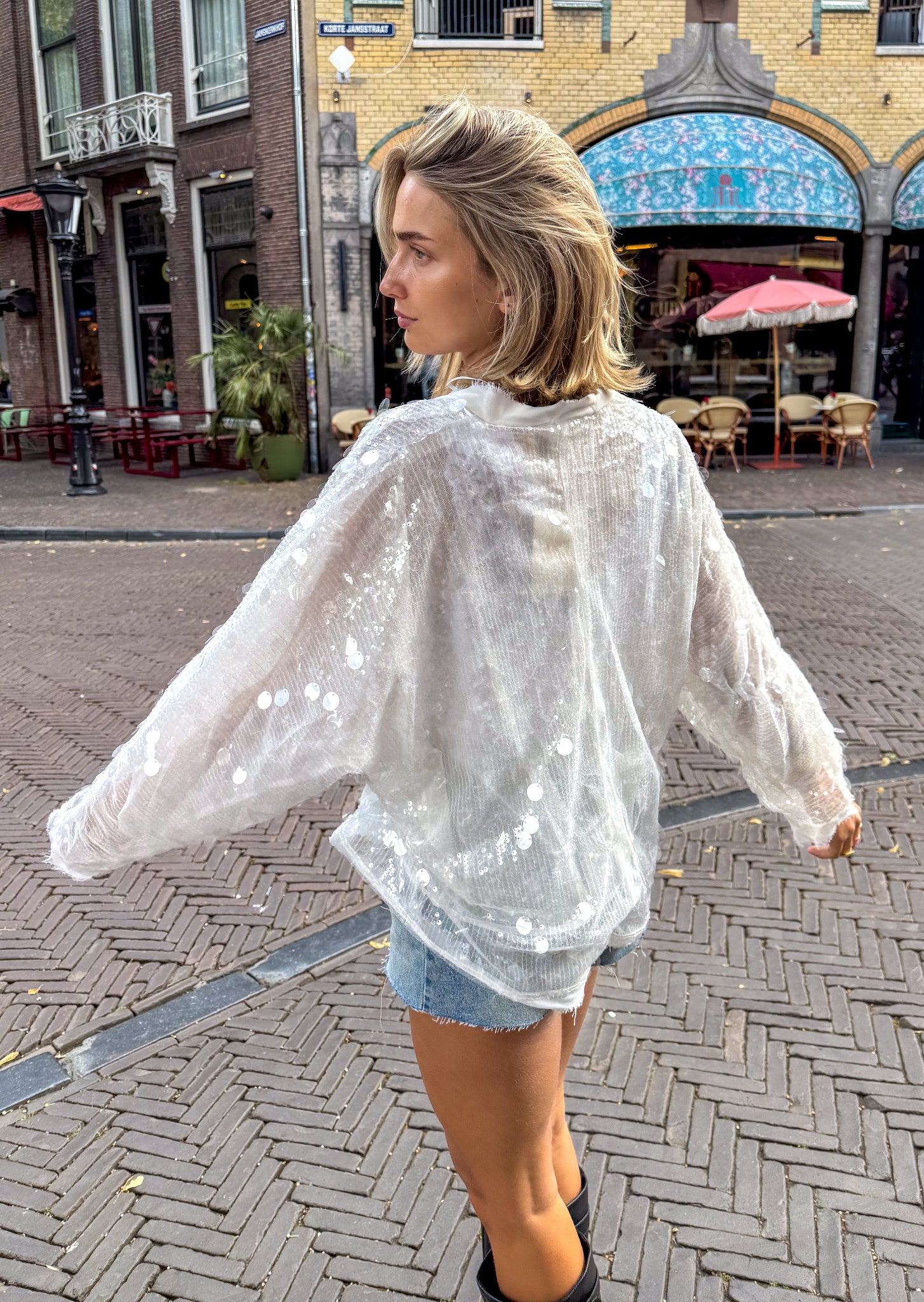 Paradise Glitter Jacket White