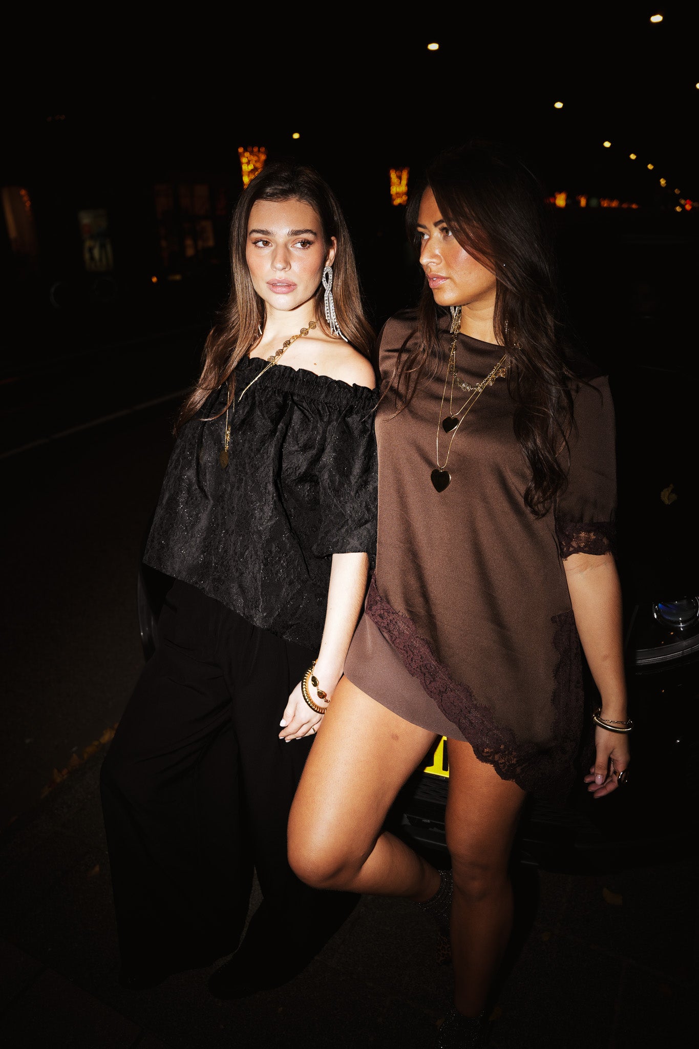 Misty Lace Top Brown