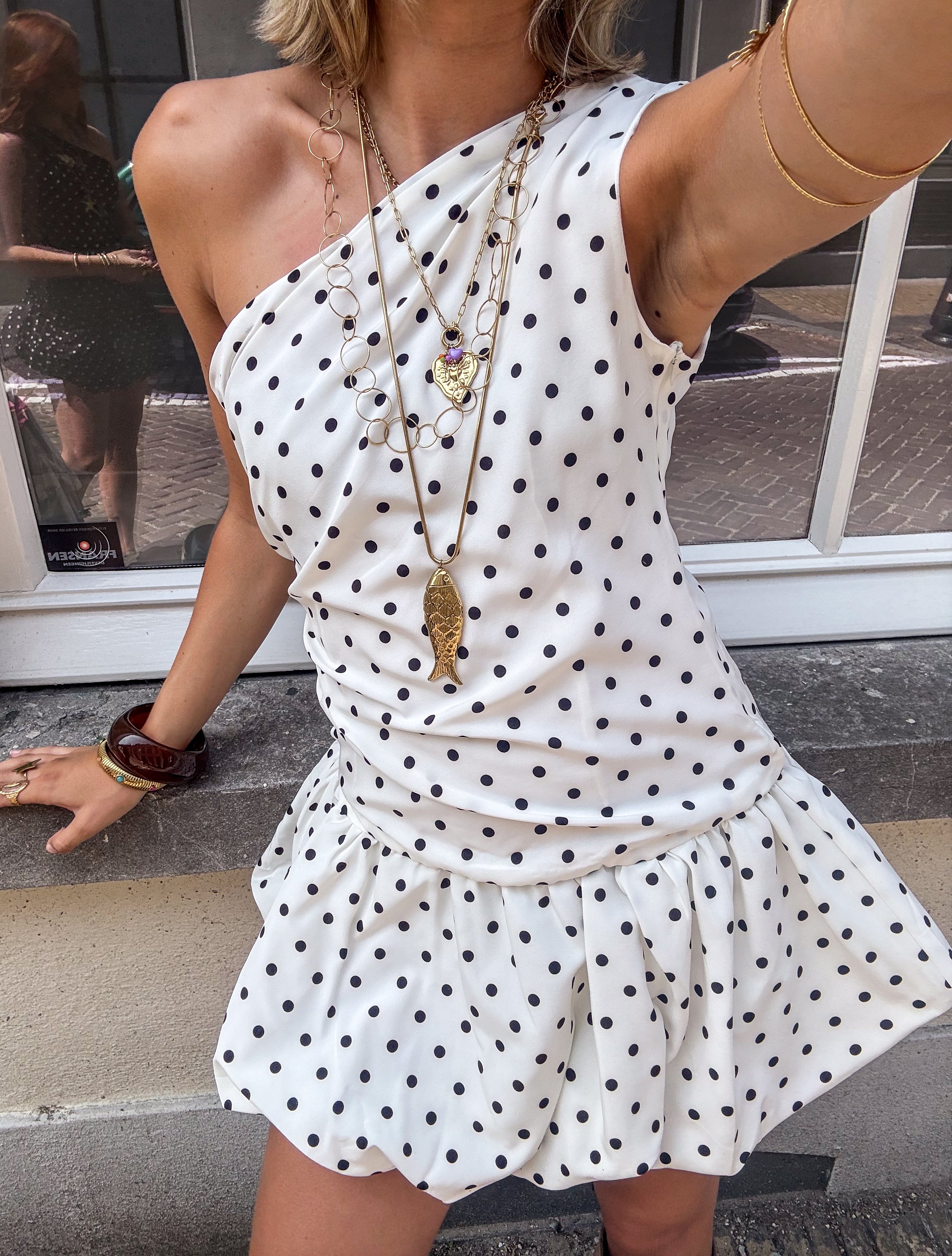 Pien Dots Dress White