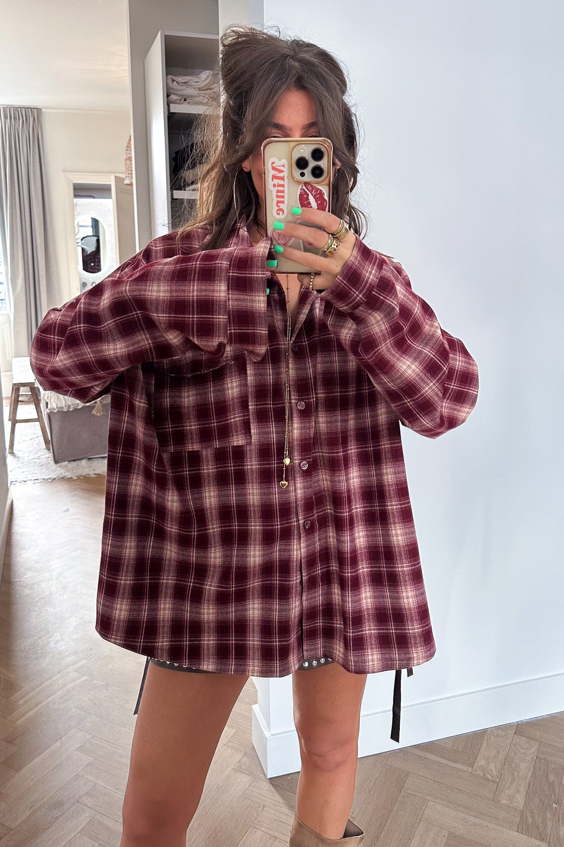 Presley Geruite Blouse Bordeaux