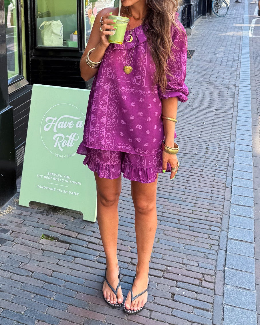 River One Shoulder Bandana Top