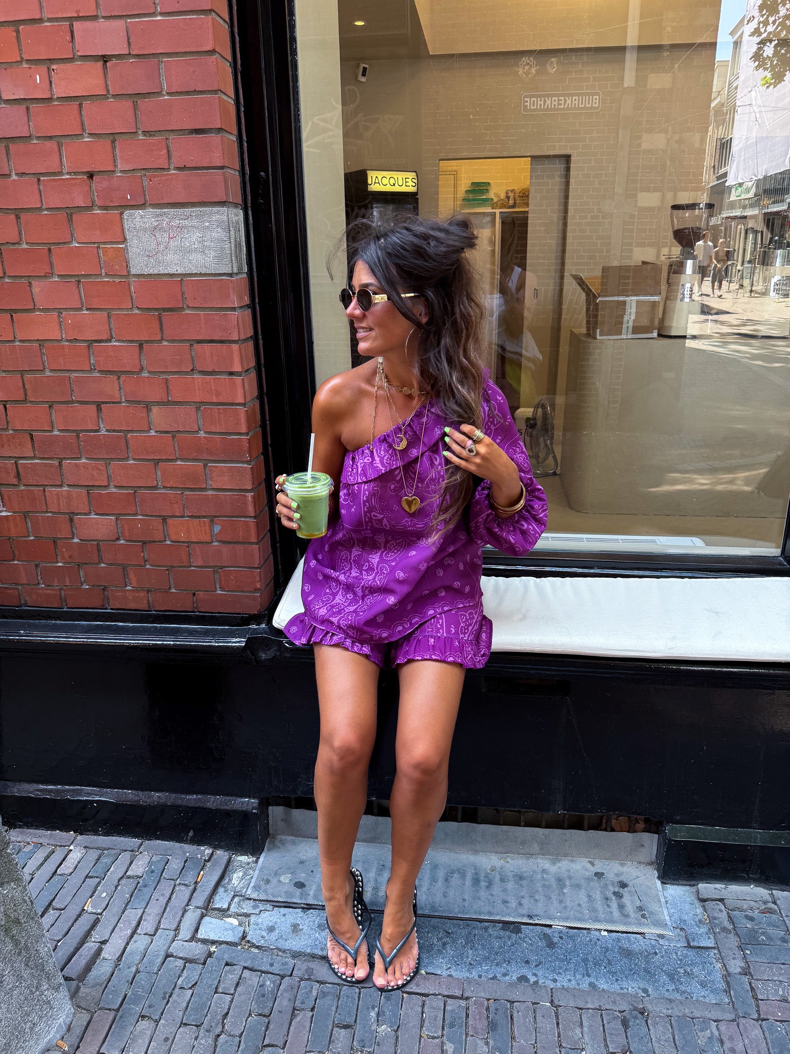 River One Shoulder Bandana Top