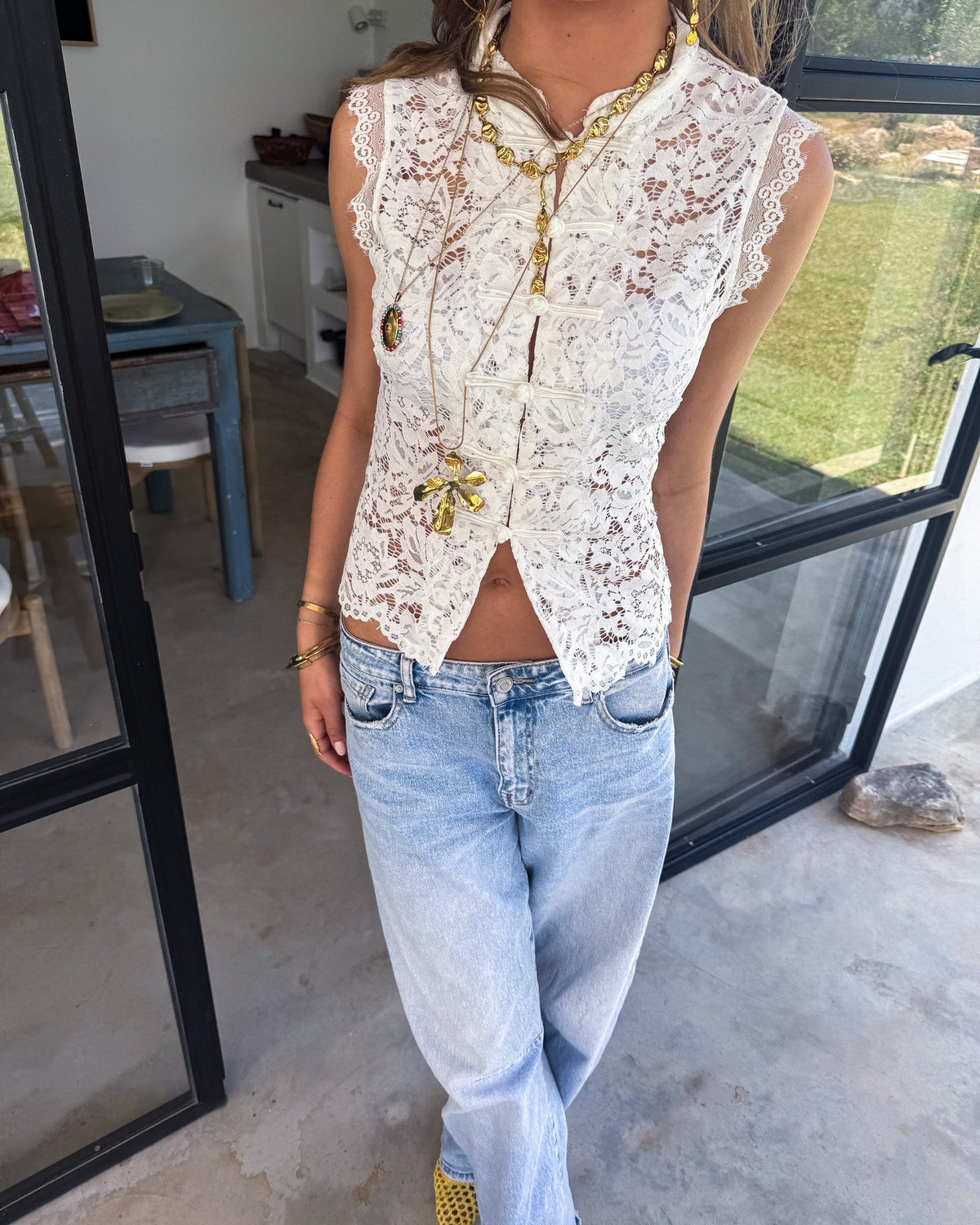 Romee Lace Top | White