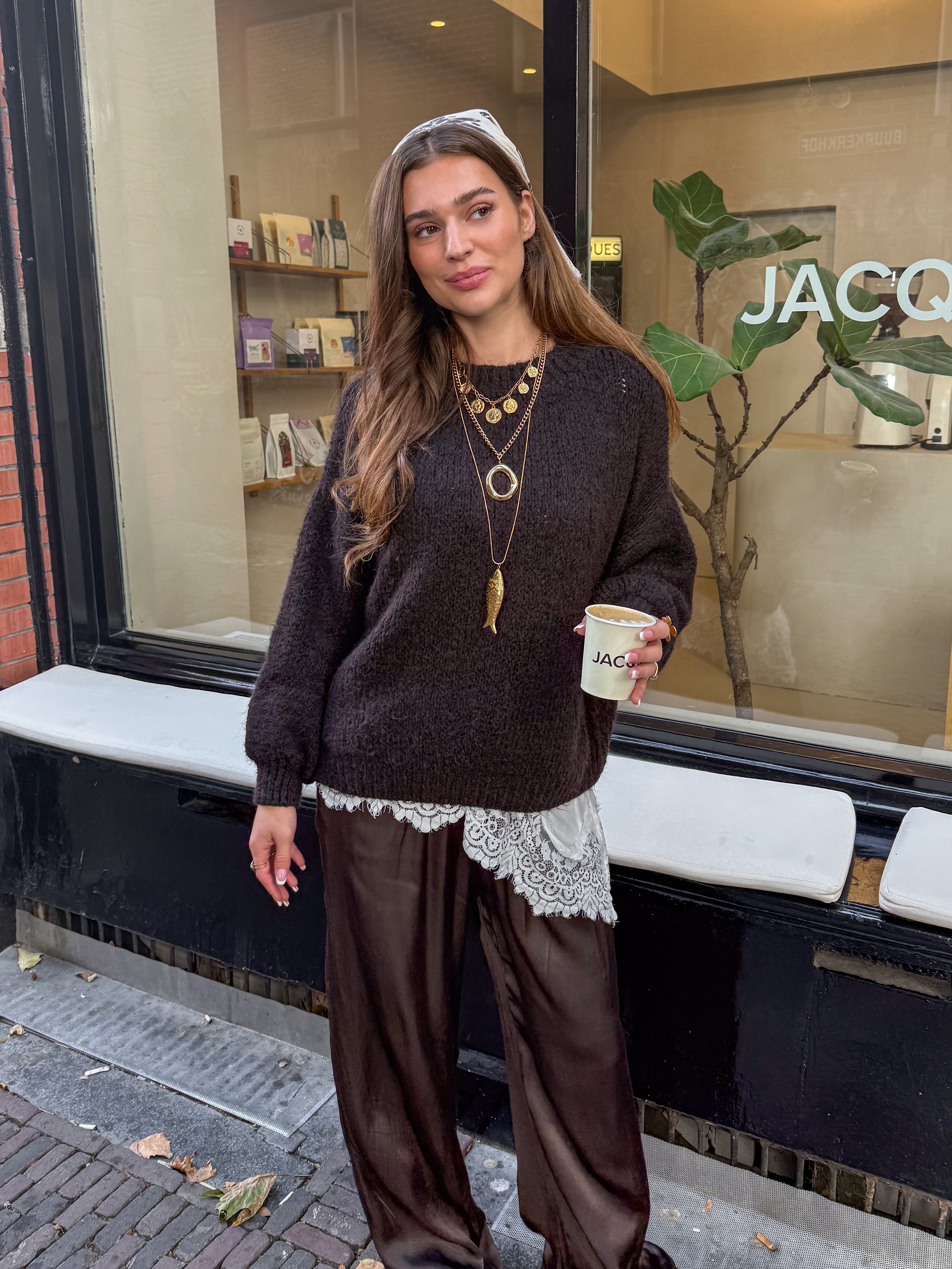 Pantalon Tranche de paradis Marron