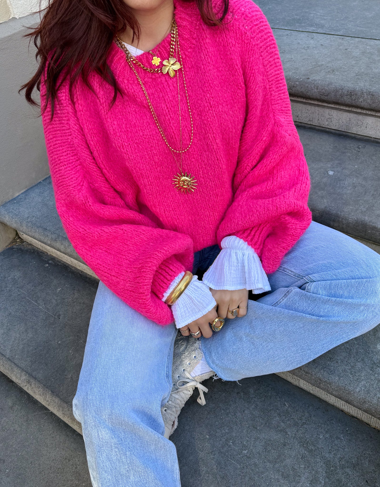 Rosa Knit Fuchsia