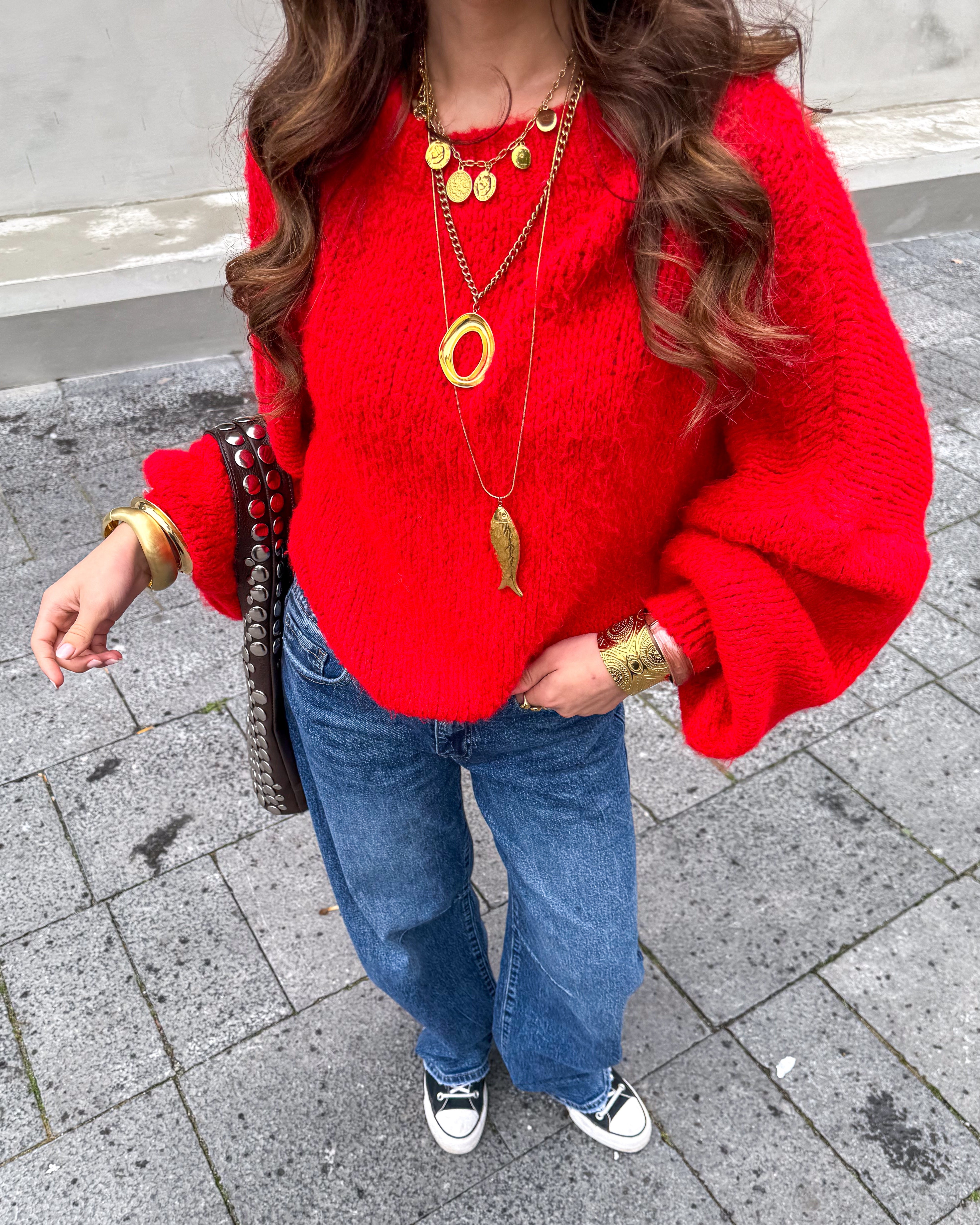 Rosa Knit Red