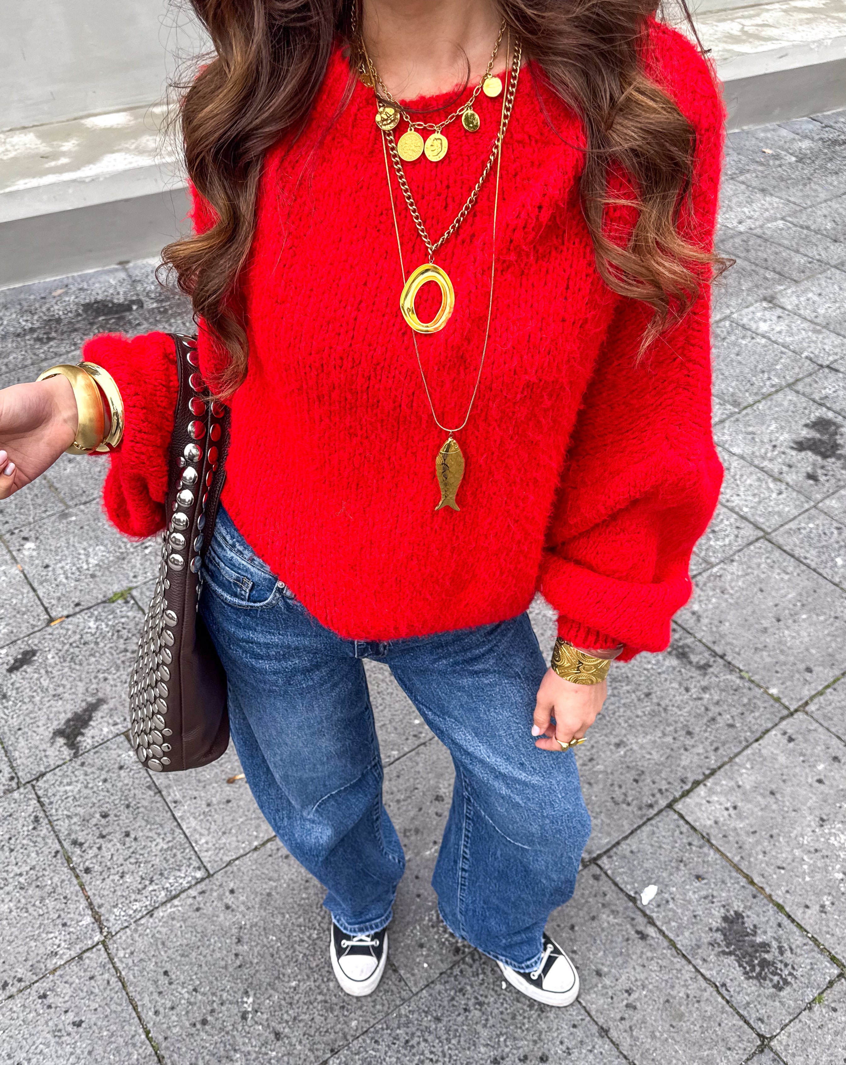Rosa Knit Red