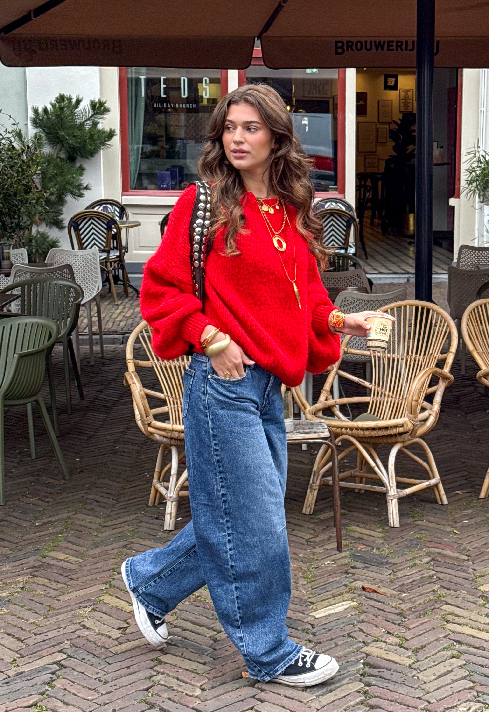 Rosa Knit Red