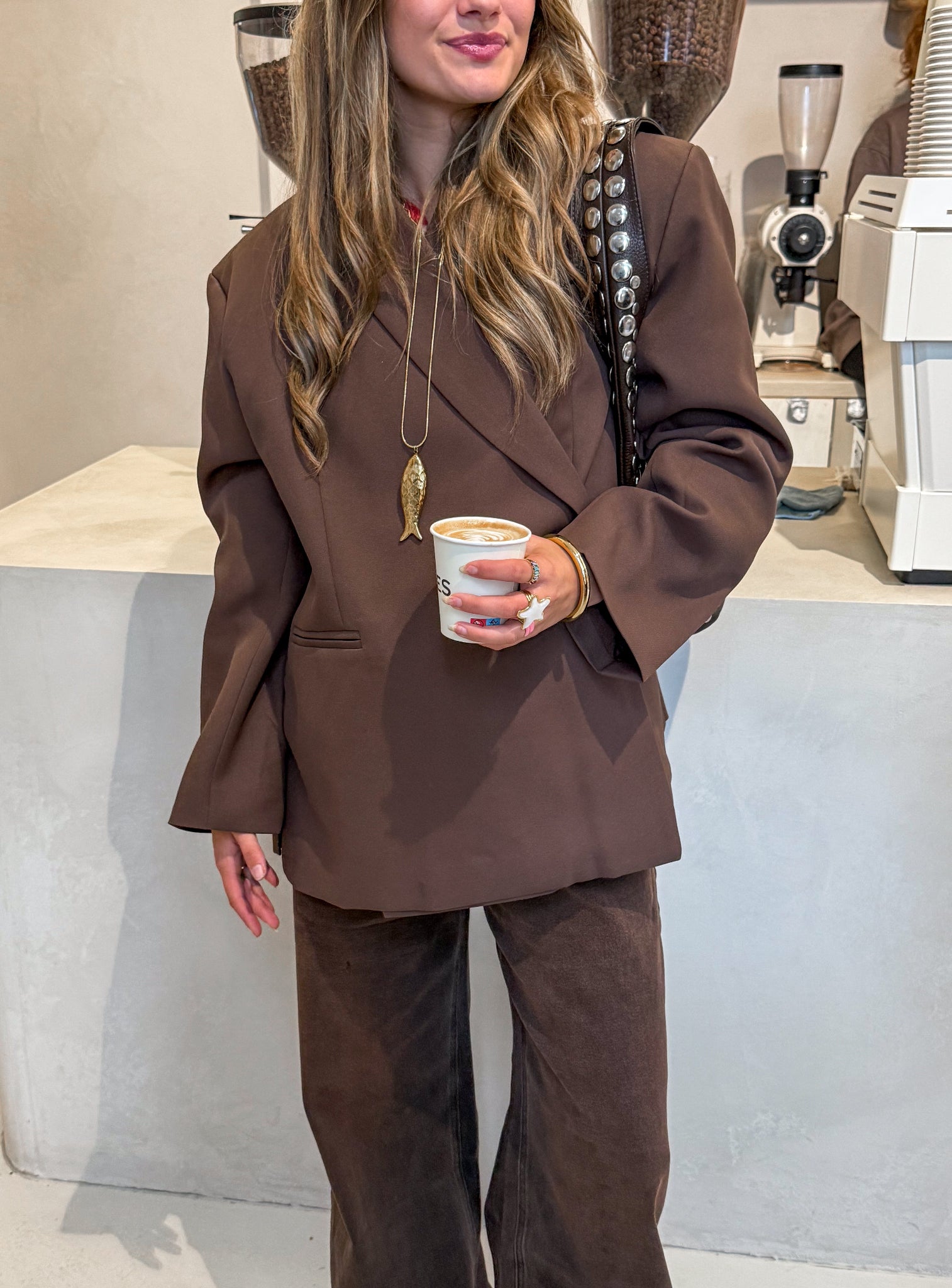 Saint Oversized Blazer Brown