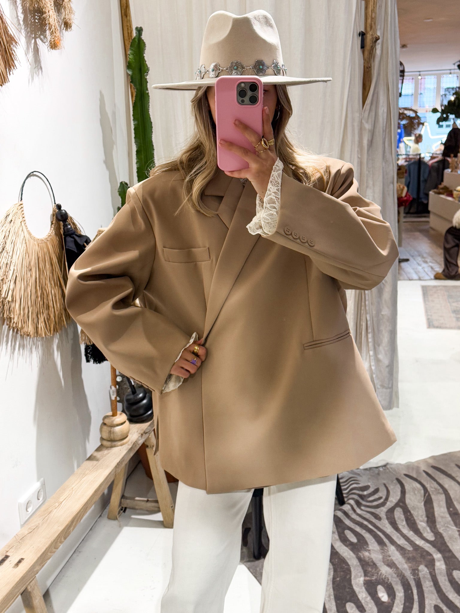 Saint Oversized Blazer Camel