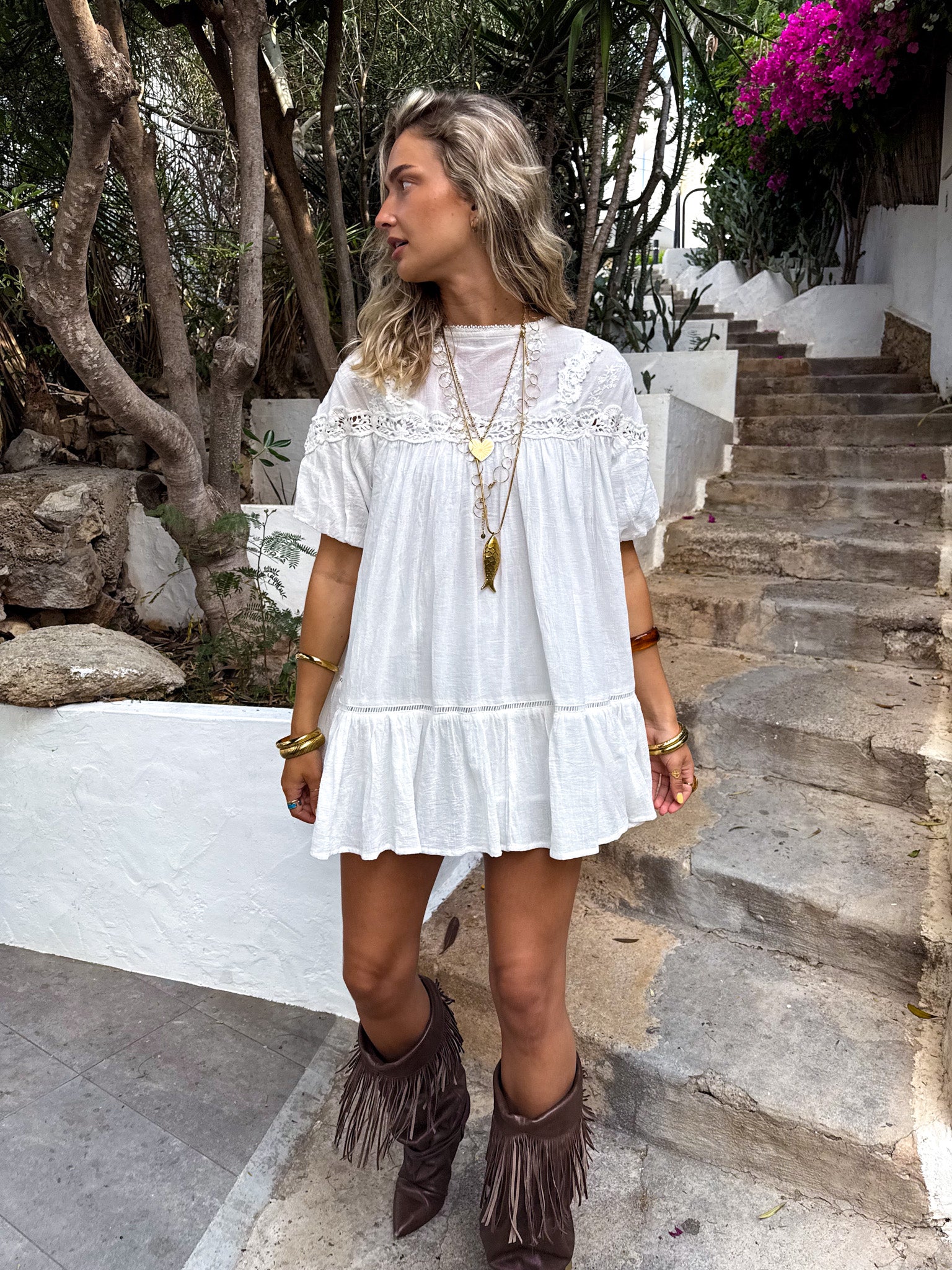 Salina Dress White