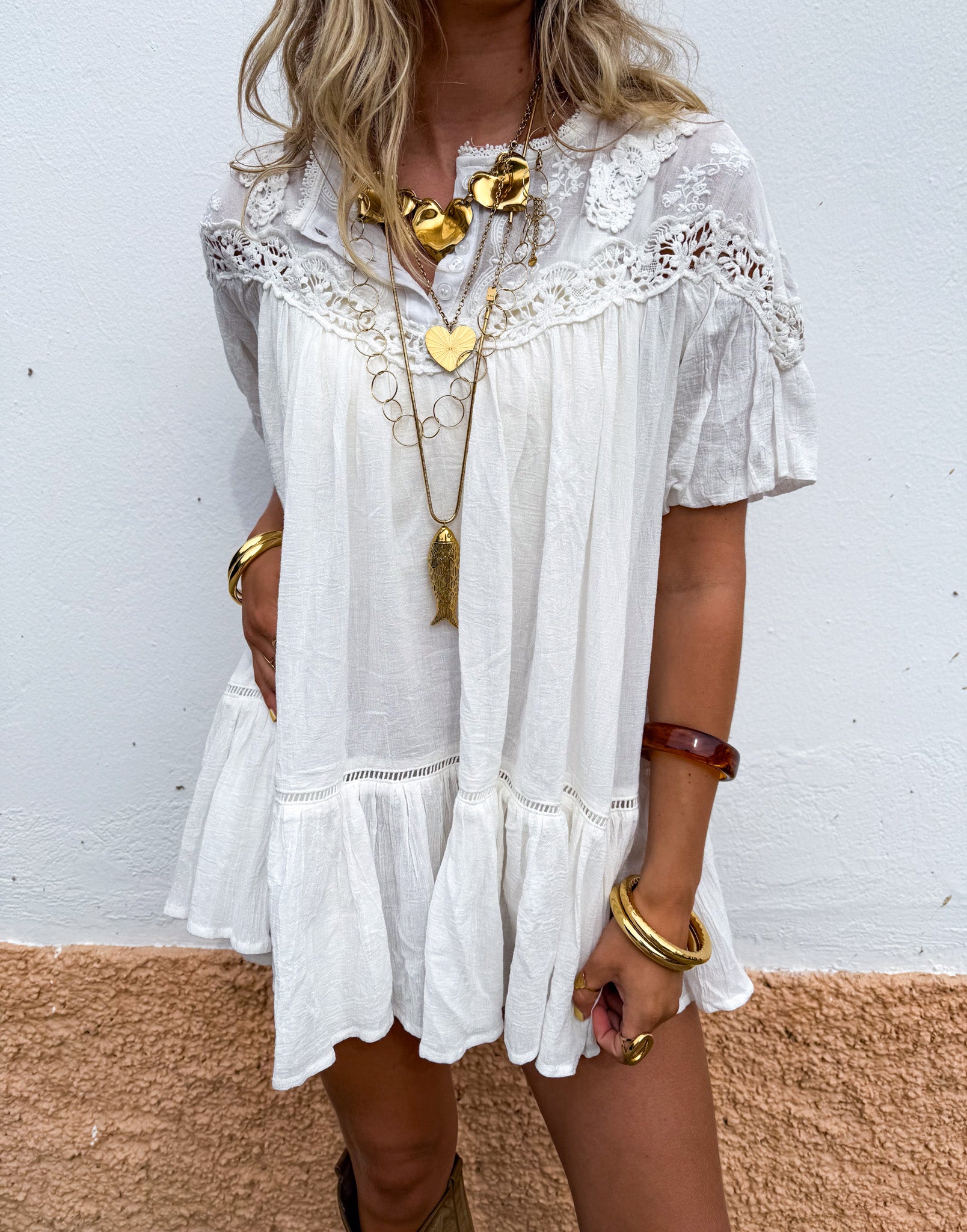 Salina Dress White - petite