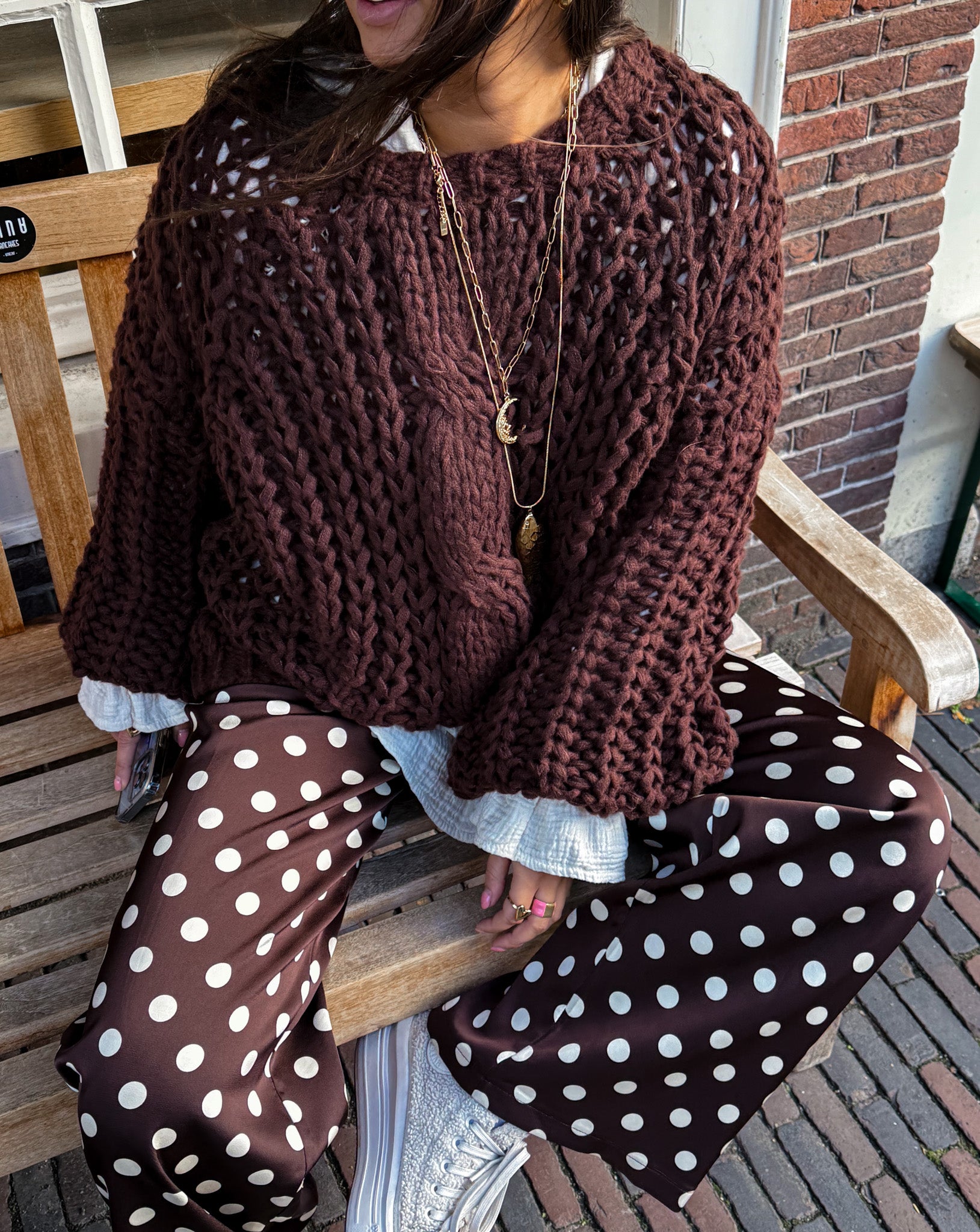 Floor Dots Pantalon Brown