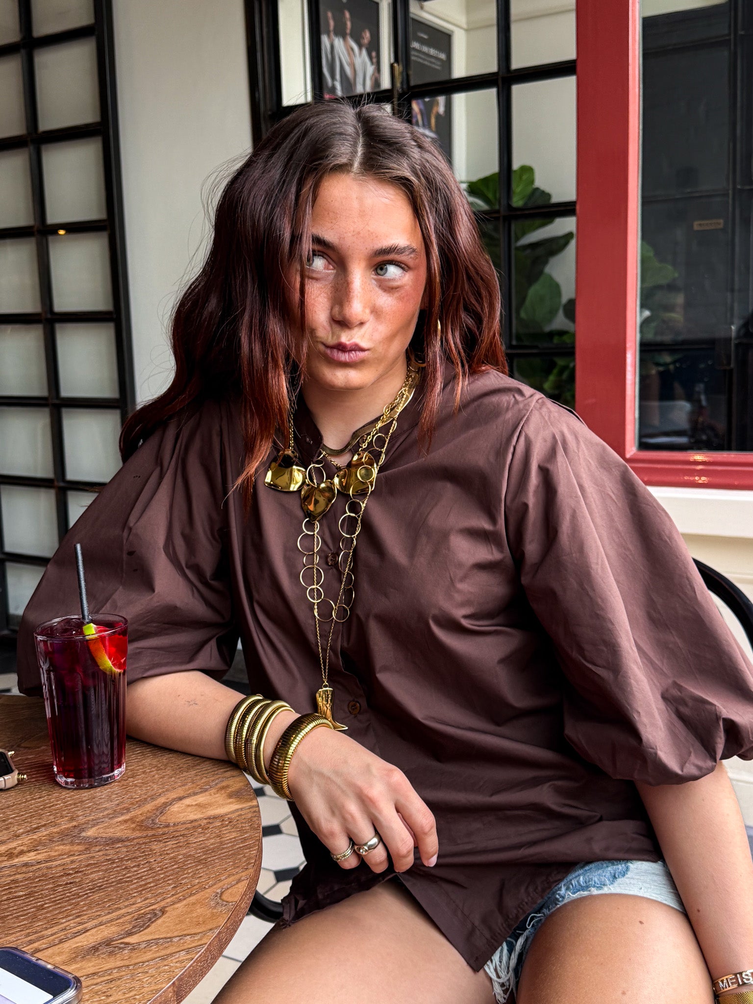 Sanne Blouse Brown