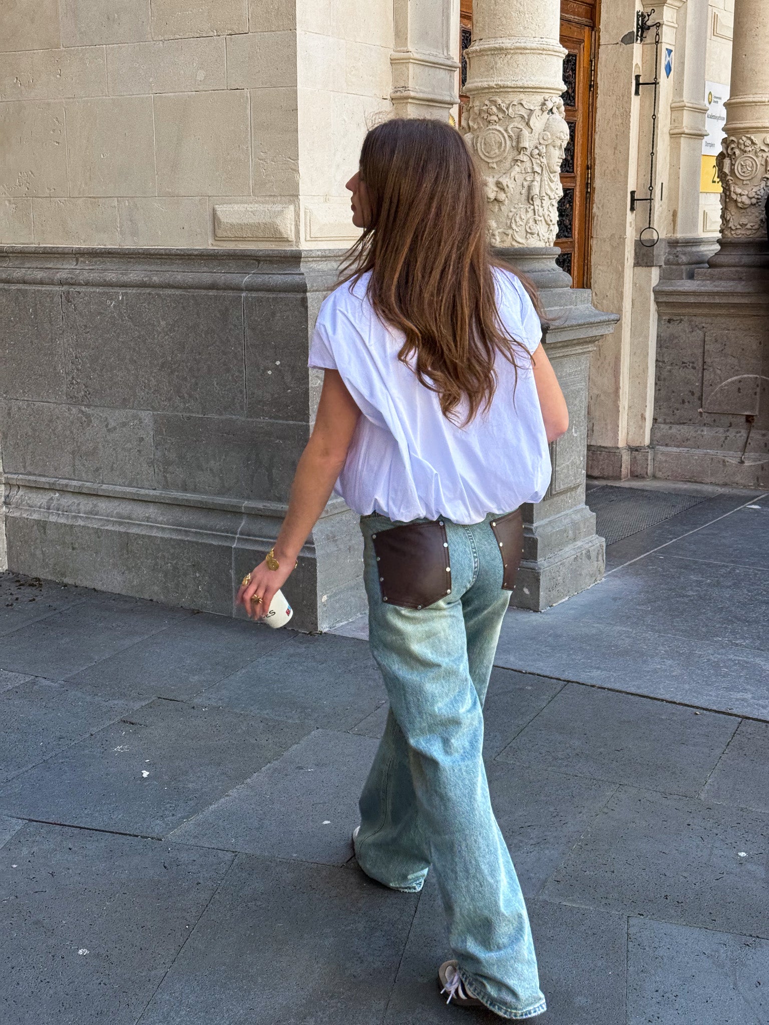 Back Pocket Wide Leg Jeans