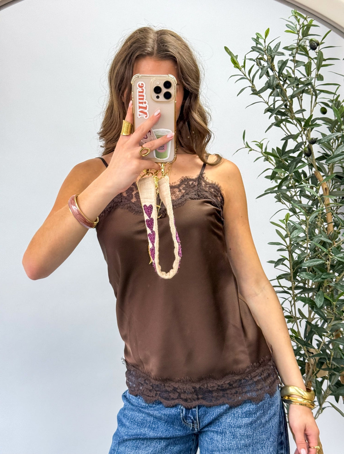 Sensa Lace Top | Brown