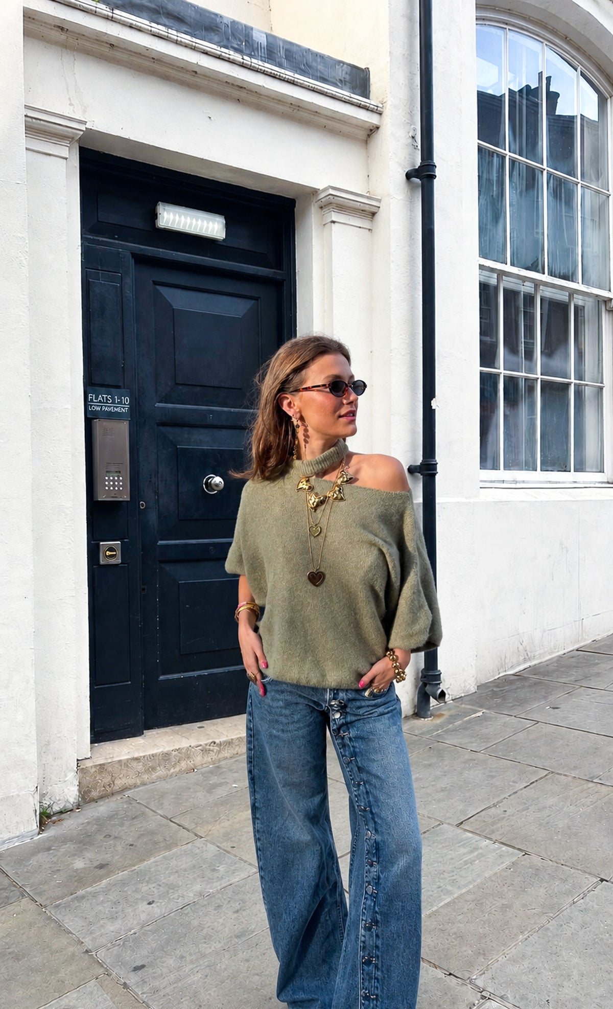 Silly Choker Trui | Army