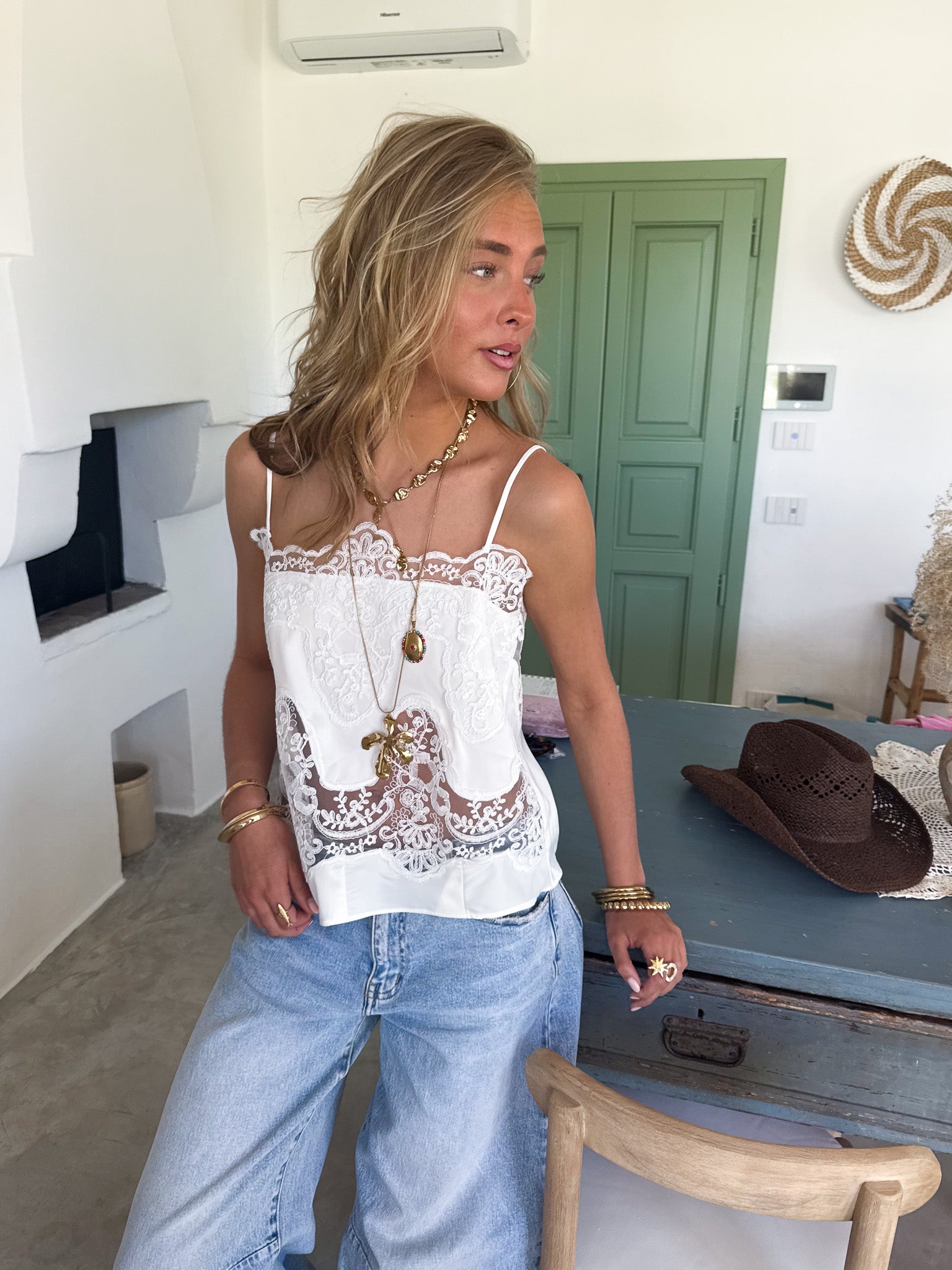 Soof Lace Top White 