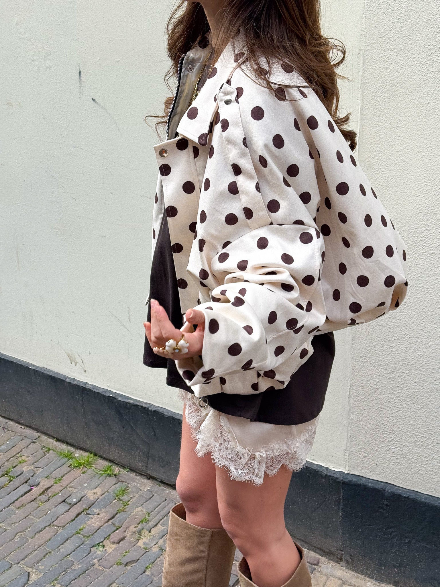 Spirit Stippen Jacket Creme
