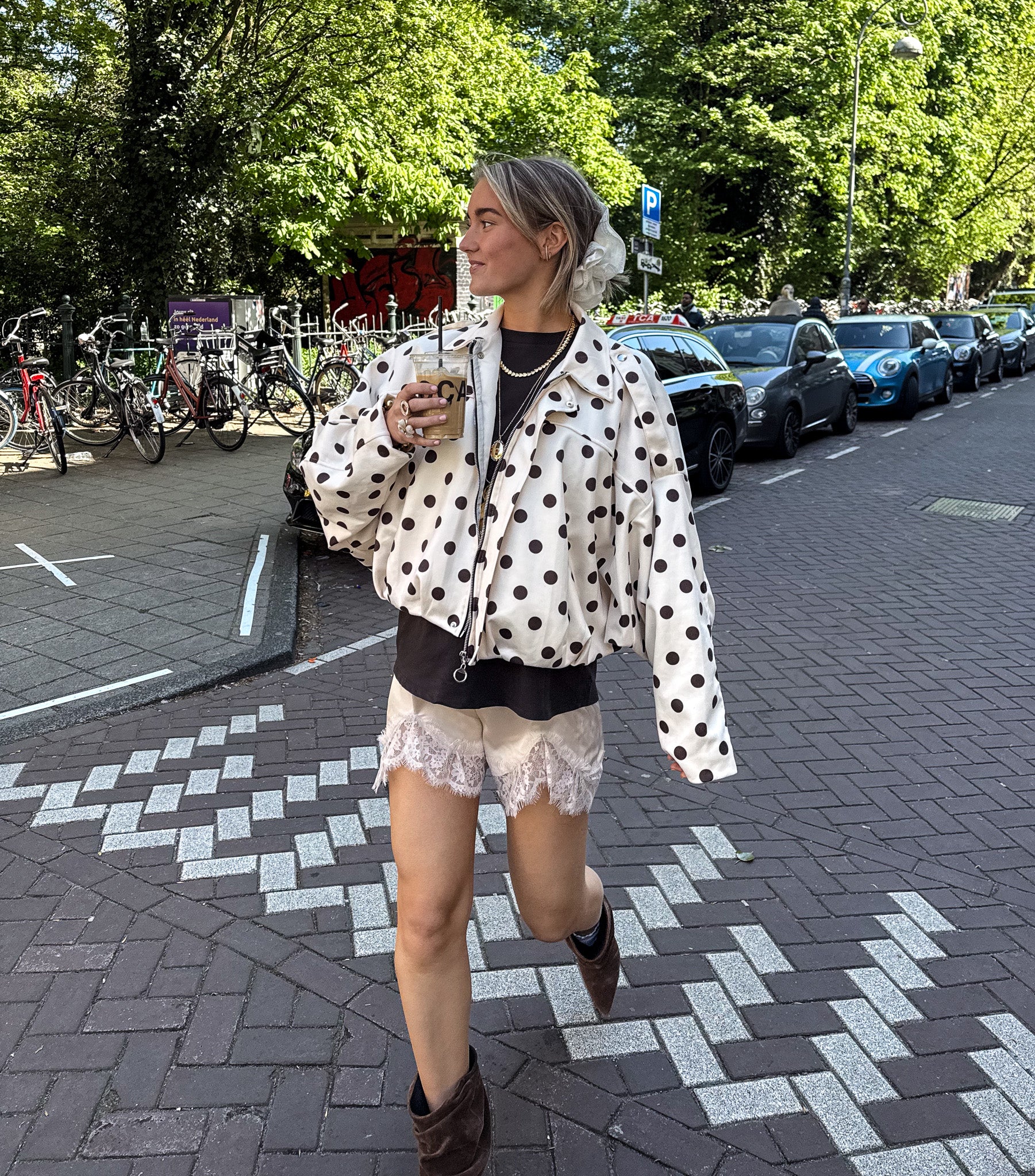 Spirit Stippen Jacket Creme