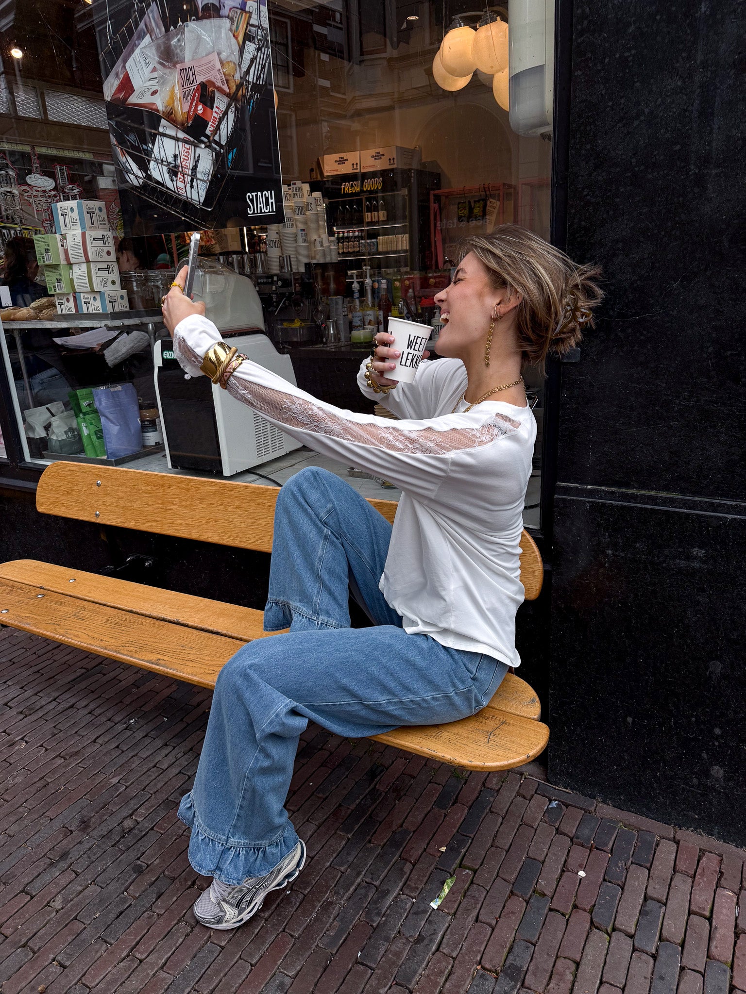 Sterre Longsleeve Wit Lace