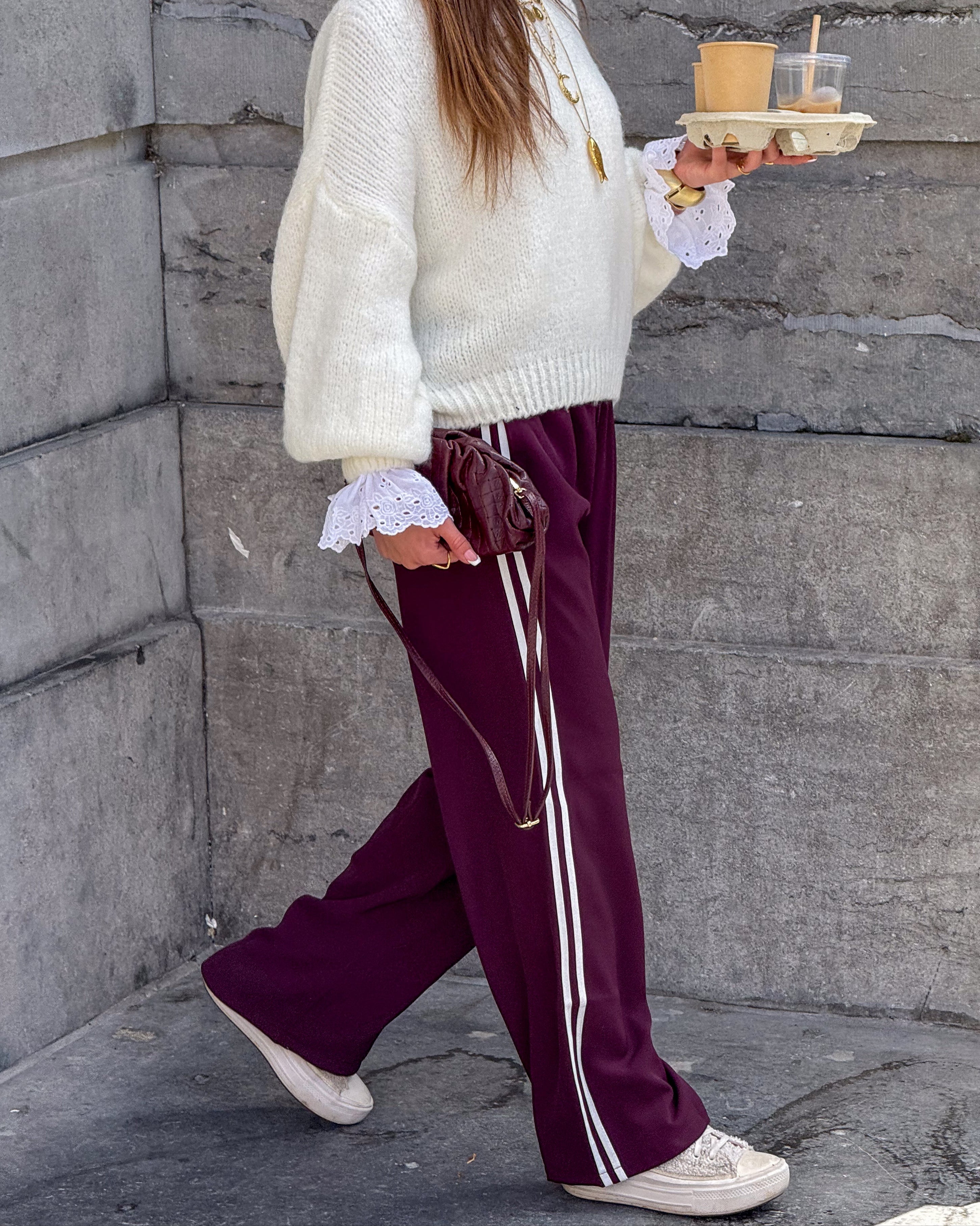 Striped Pants Bordeaux