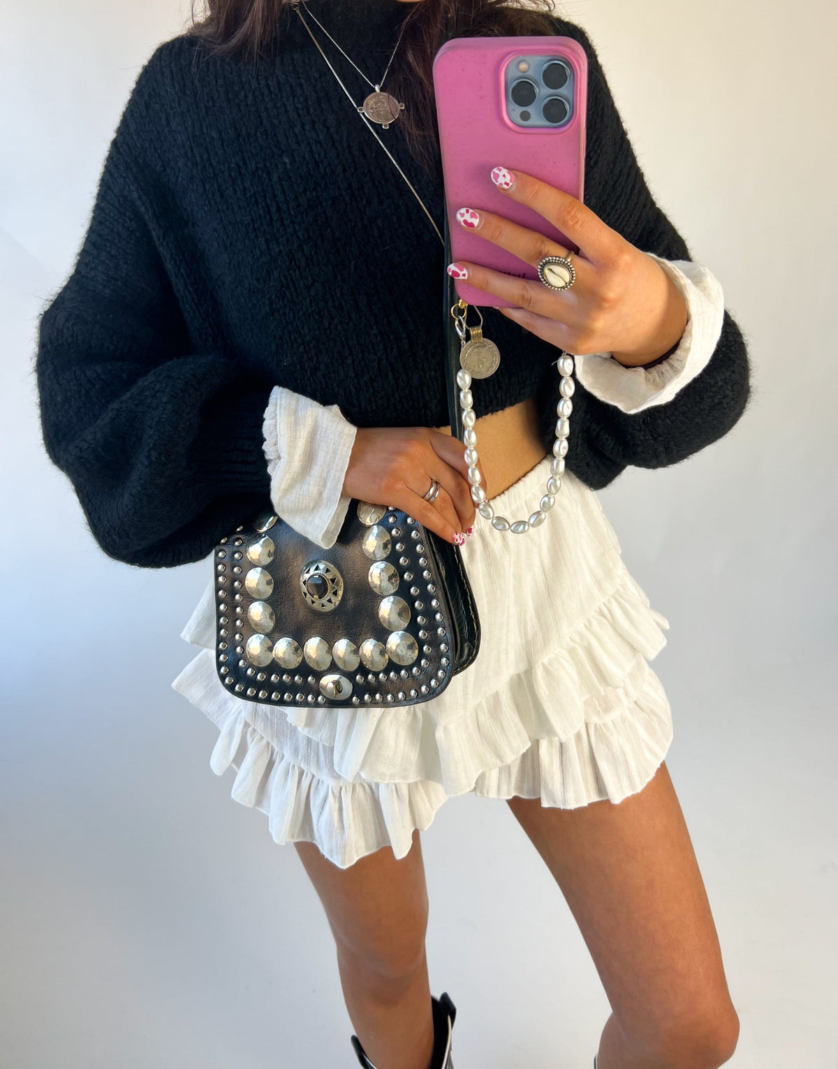 Souk Leather Bag Cuore | Blue Stone