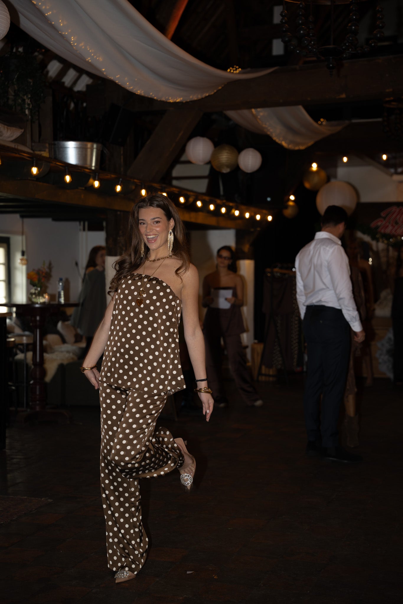 Sway Pants Brown Dots