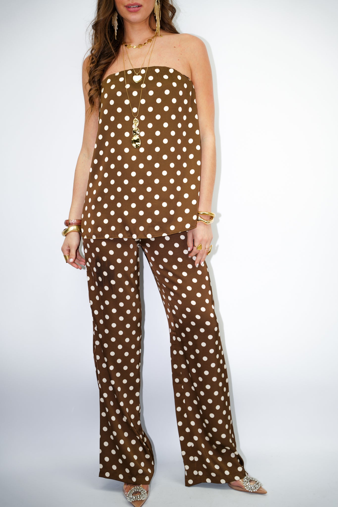 Sway Top Brown Dots
