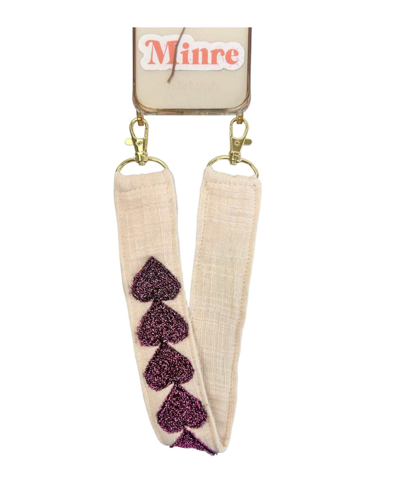 Love Phone Cord Purple Glitter