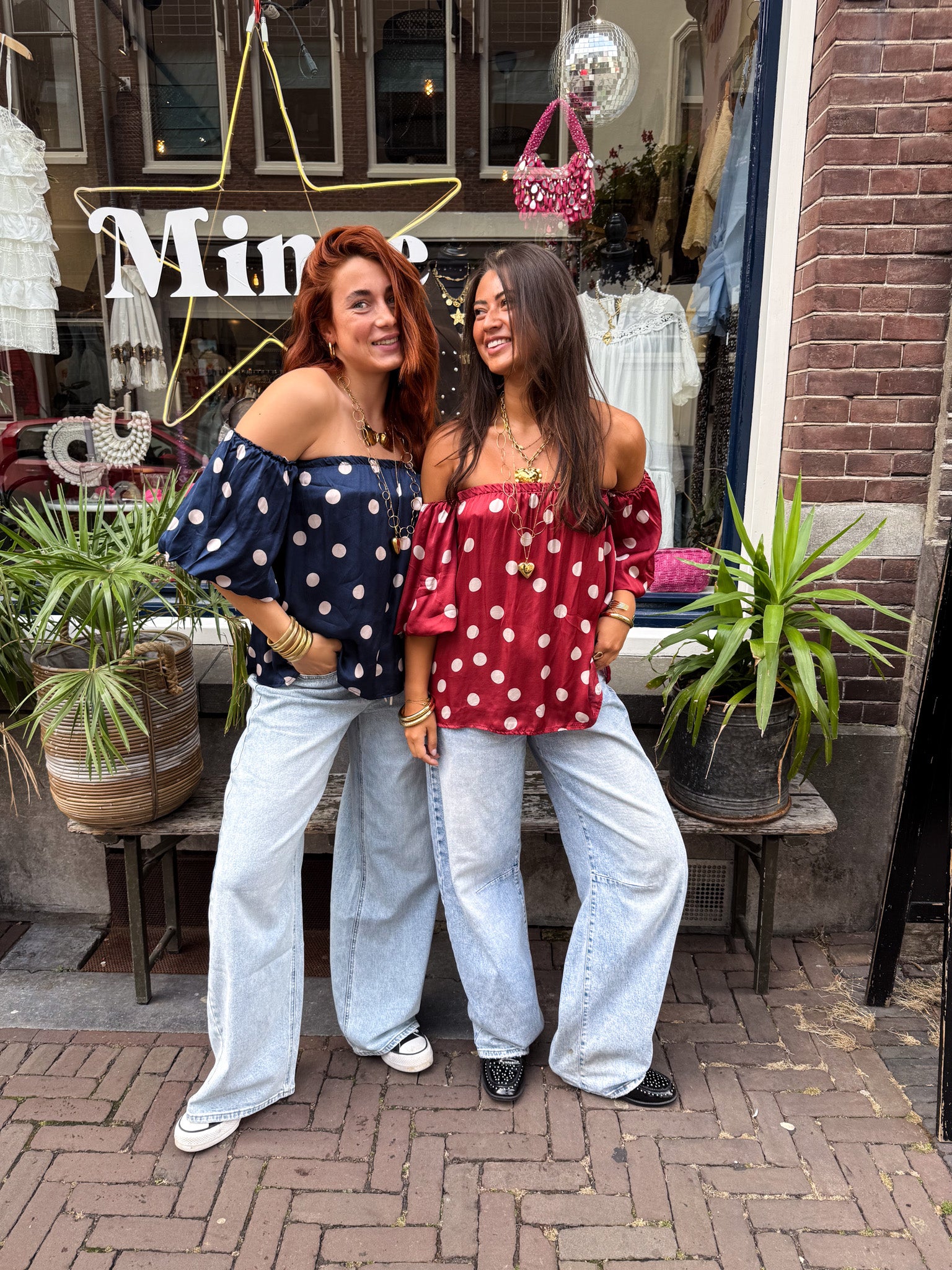 Tilly Dots Top Red