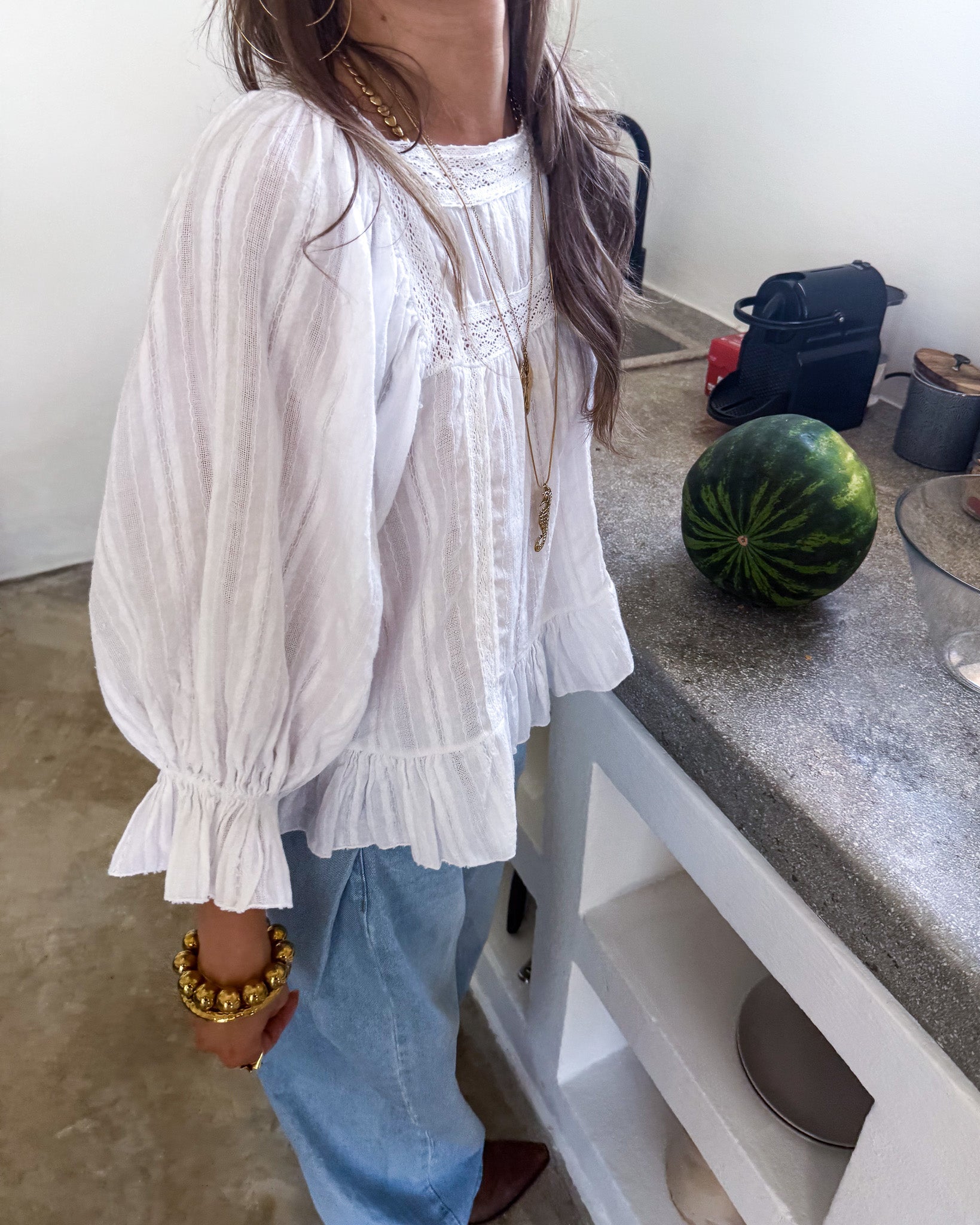 Toulouse Blouse Wit