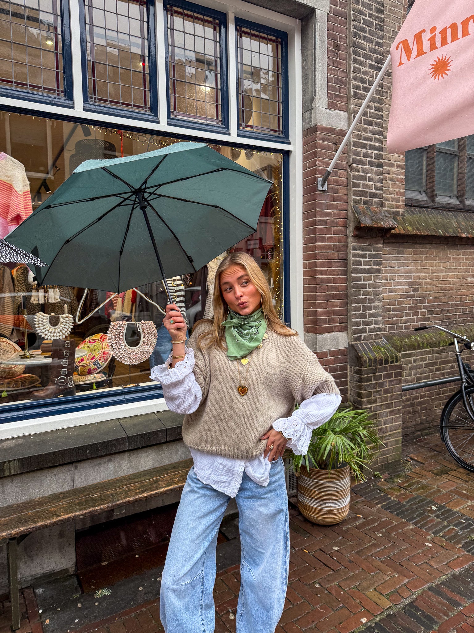 Triangle Sjaal Bandana Khaki