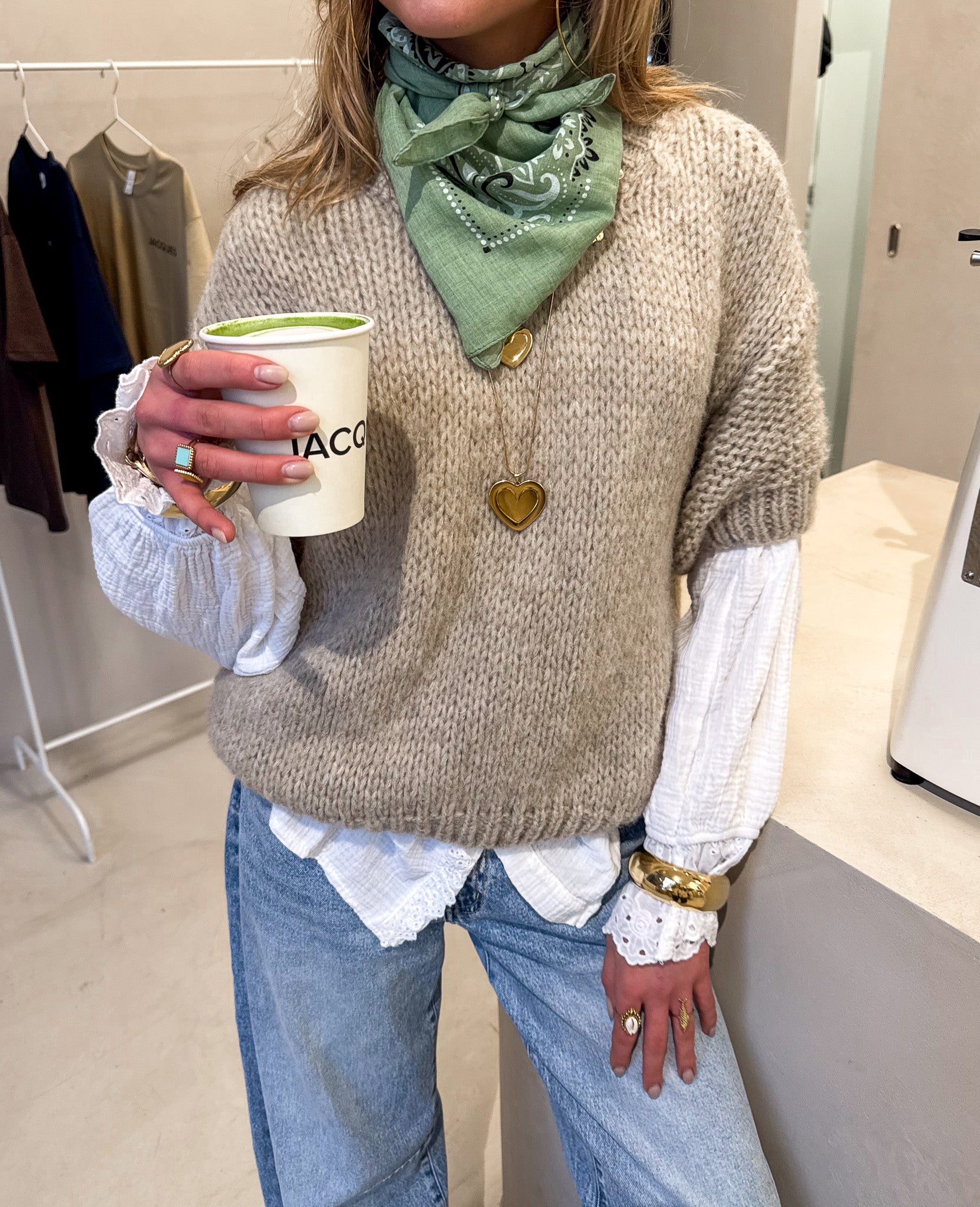 Triangle Sjaal Bandana Khaki