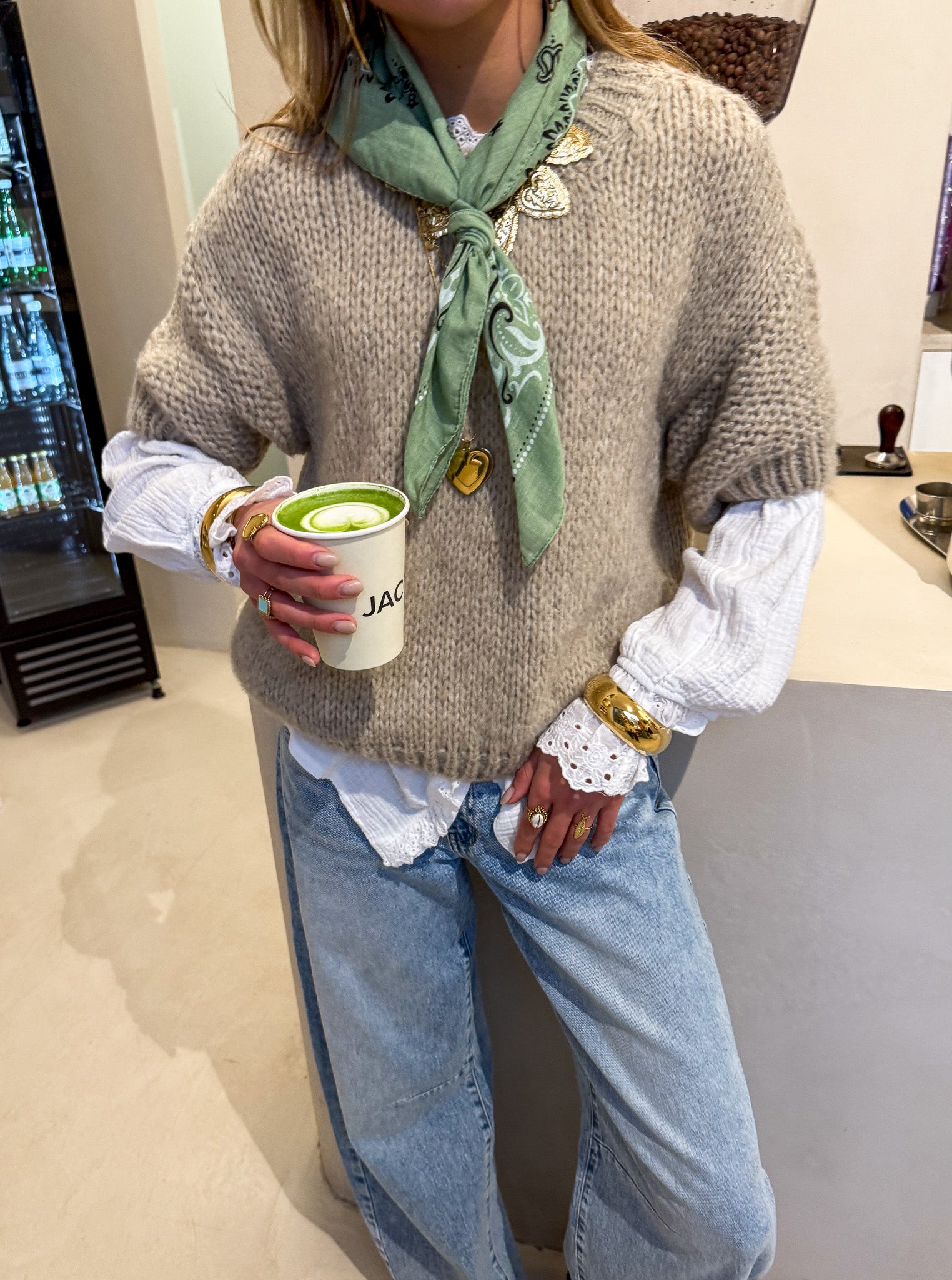 Triangle Sjaal Bandana Khaki