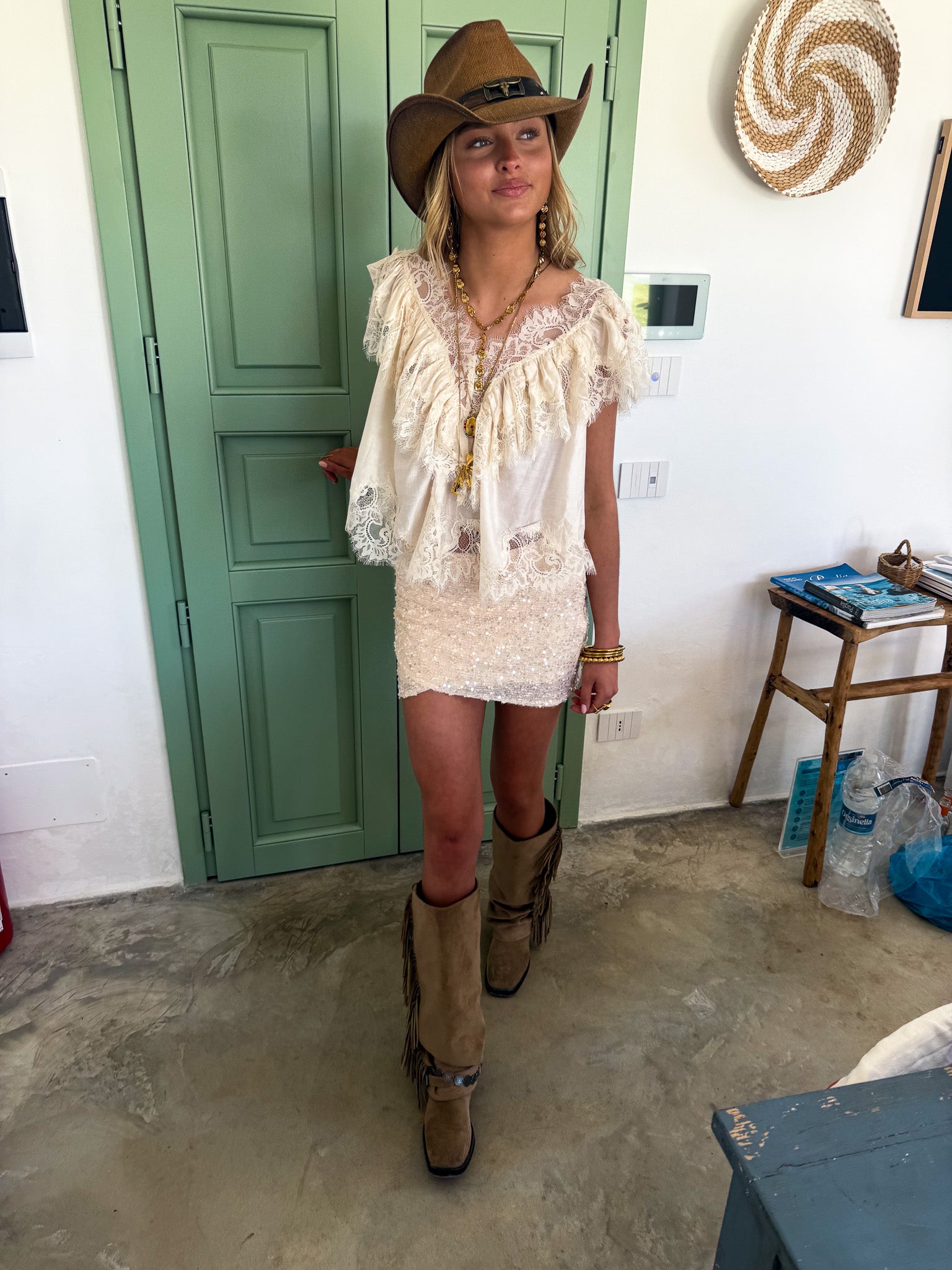 Valerie Lace Top Creme