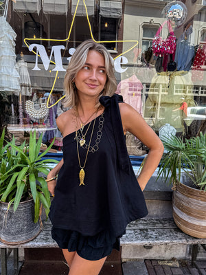 HALTER TOP WITH HARDWARE VIVIDLY VENICE