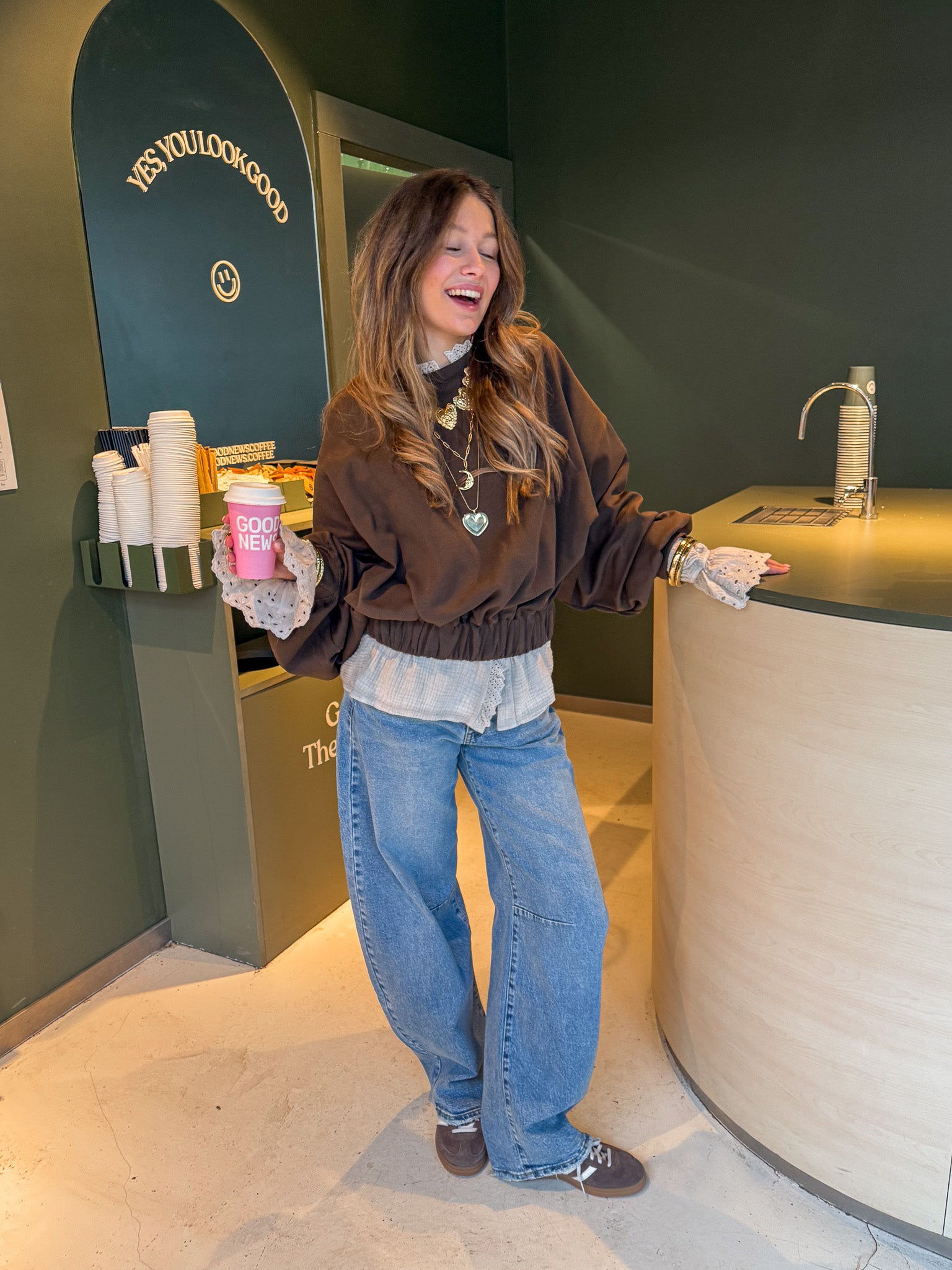 Barrel Balloon Jeans Dusty Blue