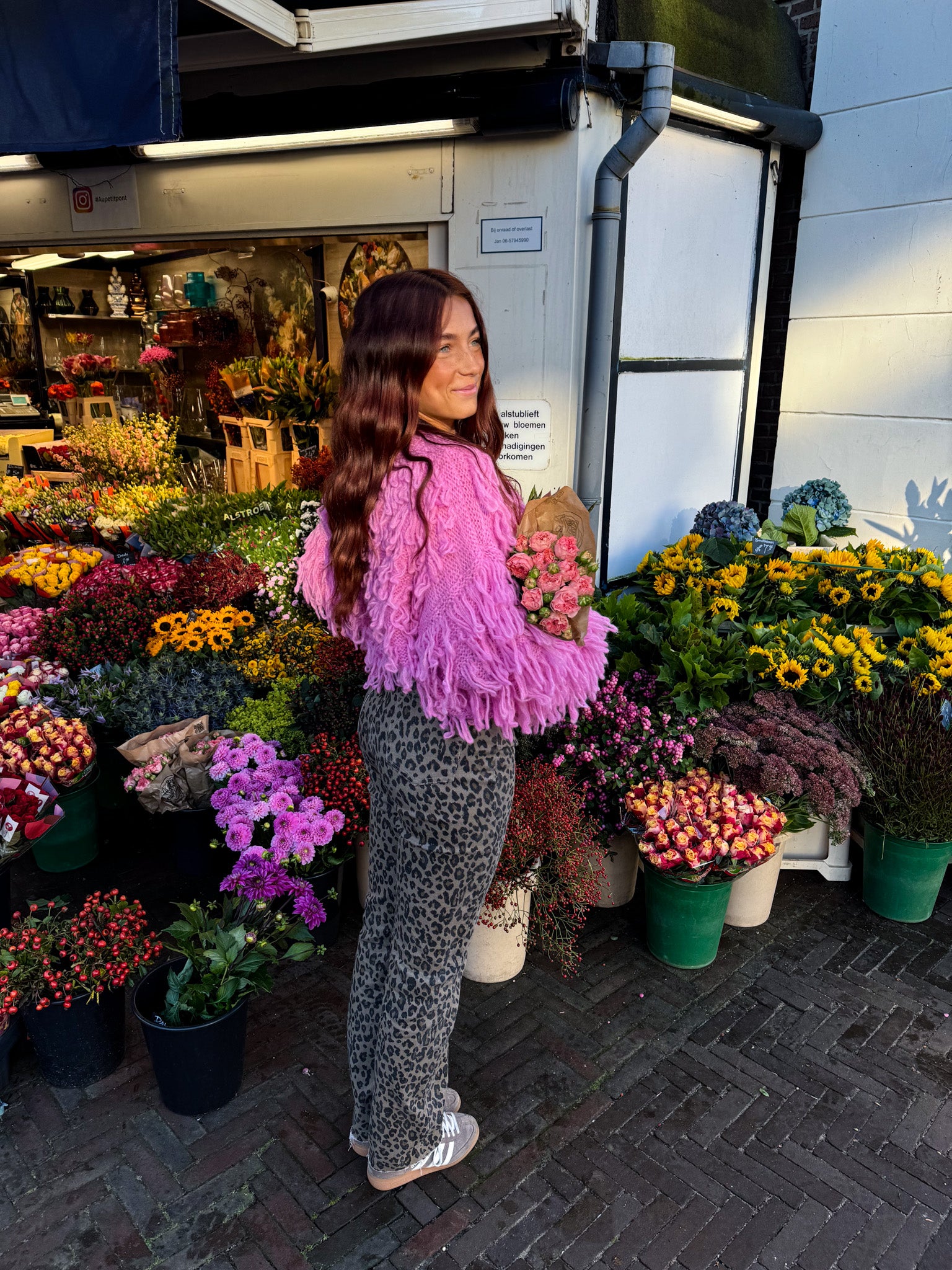 Zoe Fringe Knit Pink